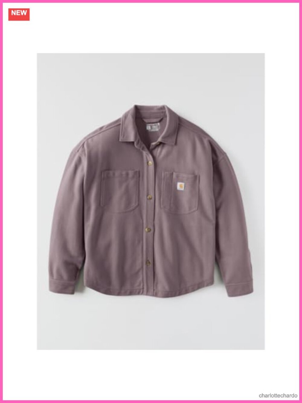 Women's Cotton Knit Overshirt Button Front Long Sleeve Work Utility Top - Picture 5 of 5